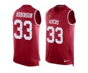Men's Nike San Francisco 49ers #33 Rashard Robinson Limited Red Player Name & Number Tank Top NFL Jersey