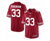 Men's Nike San Francisco 49ers #33 Rashard Robinson Limited Red Team Color NFL Jersey