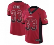 Men's Nike San Francisco 49ers #33 Roger Craig Limited Red Rush Drift Fashion NFL Jersey