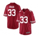 Men's Nike San Francisco 49ers #33 Roger Craig Limited Red Team Color NFL Jersey