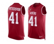Men's Nike San Francisco 49ers #41 Ahkello Witherspoon Limited Red Player Name & Number Tank Top NFL Jersey