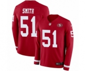 Men's Nike San Francisco 49ers #51 Malcolm Smith Limited Red Therma Long Sleeve NFL Jersey