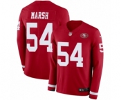 Men's Nike San Francisco 49ers #54 Cassius Marsh Limited Red Therma Long Sleeve NFL Jersey