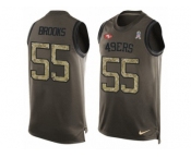 Men's Nike San Francisco 49ers #55 Ahmad Brooks Limited Green Salute to Service Tank Top NFL Jersey