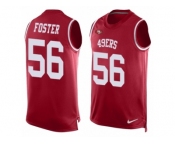 Men's Nike San Francisco 49ers #56 Reuben Foster Limited Red Player Name & Number Tank Top NFL Jersey