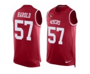 Men's Nike San Francisco 49ers #57 Eli Harold Limited Red Player Name & Number Tank Top NFL Jersey