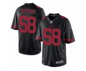 Men's Nike San Francisco 49ers #58 Jeremy Zuttah Limited Black NFL Jersey