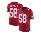 Men's Nike San Francisco 49ers #58 Jeremy Zuttah Vapor Untouchable Limited Red Team Color NFL Jersey