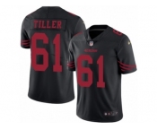 Men's Nike San Francisco 49ers #61 Andrew Tiller Limited Black Rush NFL Jersey