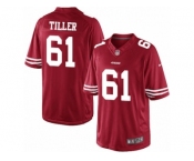 Men's Nike San Francisco 49ers #61 Andrew Tiller Limited Red Team Color NFL Jersey