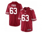 Men's Nike San Francisco 49ers #63 Brandon Fusco Limited Red Team Color NFL Jersey