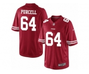 Men's Nike San Francisco 49ers #64 Mike Purcell Limited Red Team Color NFL Jersey