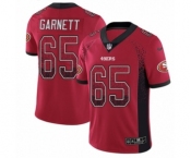 Men's Nike San Francisco 49ers #65 Joshua Garnett Limited Red Rush Drift Fashion NFL Jersey