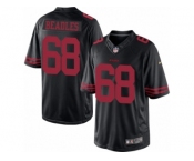 Men's Nike San Francisco 49ers #68 Zane Beadles Limited Black Alternate NFL Jersey