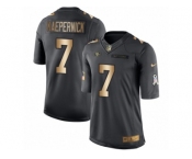 Men's Nike San Francisco 49ers #7 Colin Kaepernick Limited Black Gold Salute to Service NFL Jersey