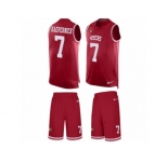 Men's Nike San Francisco 49ers #7 Colin Kaepernick Limited Red Tank Top Suit NFL Jersey