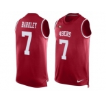 Men's Nike San Francisco 49ers #7 Matt Barkley Limited Red Player Name & Number Tank Top NFL Jersey
