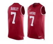 Men's Nike San Francisco 49ers #7 Matt Barkley Limited Red Player Name & Number Tank Top NFL Jersey