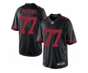 Men's Nike San Francisco 49ers #77 Trent Brown Limited Black Alternate NFL Jersey