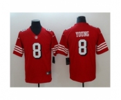 Men's Nike San Francisco 49ers #8 Steve Young Limited red Rush Vapor Untouchable NFL Jerseys