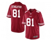 Men's Nike San Francisco 49ers #81 Rod Streater Limited Red Team Color NFL Jersey