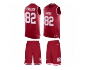 Men's Nike San Francisco 49ers #82 Logan Paulsen Limited Red Tank Top Suit NFL Jersey