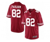 Men's Nike San Francisco 49ers #82 Logan Paulsen Limited Red Team Color NFL Jersey