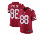 Men's Nike San Francisco 49ers #88 Garrett Celek Vapor Untouchable Limited Red Team Color NFL Jersey