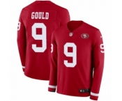 Men's Nike San Francisco 49ers #9 Robbie Gould Limited Red Therma Long Sleeve NFL Jersey