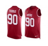 Men's Nike San Francisco 49ers #90 Solomon Thomas Limited Red Player Name & Number Tank Top NFL Jersey