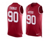 Men's Nike San Francisco 49ers #90 Solomon Thomas Limited Red Player Name & Number Tank Top NFL Jersey