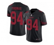 Men's Nike San Francisco 49ers #94 Solomon Thomas Limited Black Rush NFL Jersey