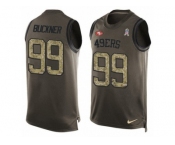 Men's Nike San Francisco 49ers #99 DeForest Buckner Limited Green Salute to Service Tank Top NFL Jersey
