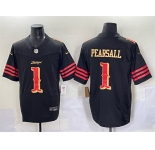 Men's San Francisco 49ers #1 Ricky Pearsall Black 2025 F.U.S.E. “Rivalries” Vapor Limited Stitched Football Jersey