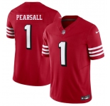 Men's San Francisco 49ers #1 Ricky Pearsall New Red 2025 F.U.S.E. Vapor Untouchable Limited Football Stitched Jersey