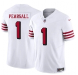 Men's San Francisco 49ers #1 Ricky Pearsall New White 2025 F.U.S.E. Vapor Untouchable Limited Football Stitched Jersey