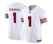 Men's San Francisco 49ers #1 Ricky Pearsall New White 2025 F.U.S.E. Vapor Untouchable Limited Football Stitched Jersey