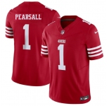 Men's San Francisco 49ers #1 Ricky Pearsall Red 2025 F.U.S.E. Vapor Untouchable Limited Football Stitched Jersey