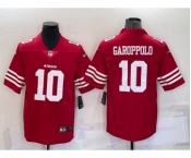 Men's San Francisco 49ers #10 Jimmy Garoppolo 2022 New Red Vapor Untouchable Limited Stitched Jersey