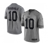 Men's San Francisco 49ers #10 Jimmy Garoppolo Limited Gray Gridiron Football Jersey
