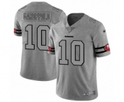Men's San Francisco 49ers #10 Jimmy Garoppolo Limited Gray Team Logo Gridiron Football Jersey