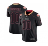 Men's San Francisco 49ers #10 Jimmy Garoppolo Limited Lights Out Black Rush Football Jersey