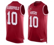 Men's San Francisco 49ers #10 Jimmy Garoppolo Limited Red Player Name & Number Tank Top Football Jersey