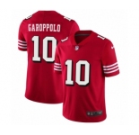Men's San Francisco 49ers #10 Jimmy Garoppolo Limited Red Rush Vapor Untouchable Football Jerseys
