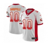 Men's San Francisco 49ers #10 Jimmy Garoppolo Limited White Rush Drift Fashion Football Jersey