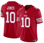 Men's San Francisco 49ers #10 Mac Jones Red 2025 F.U.S.E. Vapor Untouchable Limited Football Stitched Jersey