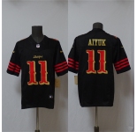 Men's San Francisco 49ers #11 Brandon Aiyuk Black 2025 F.U.S.E. “Rivalries” Vapor Limited Football Stitched Jersey