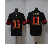 Men's San Francisco 49ers #11 Brandon Aiyuk Black 2025 F.U.S.E. “Rivalries” Vapor Limited Football Stitched Jersey