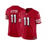 Men's San Francisco 49ers #11 Brandon Aiyuk Red 2023 F.U.S.E. Vapor Limited Throwback Football Stitched Jersey