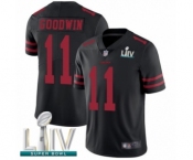 Men's San Francisco 49ers #11 Marquise Goodwin Black Alternate Vapor Untouchable Limited Player Super Bowl LIV Bound Football Jersey